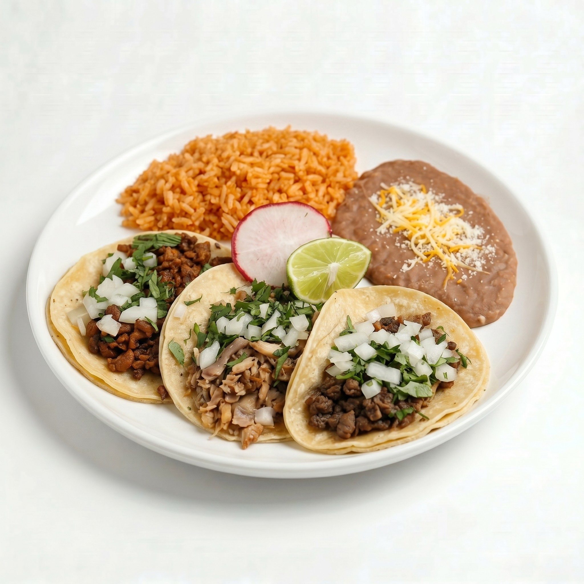 Tacos Rice & Beans.