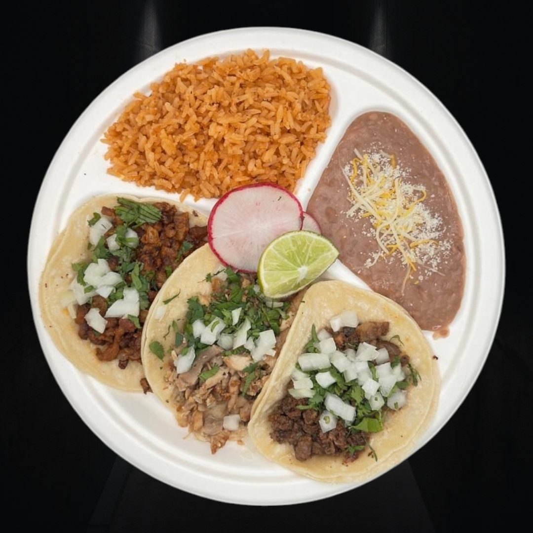 Tacos Rice & Beans.
