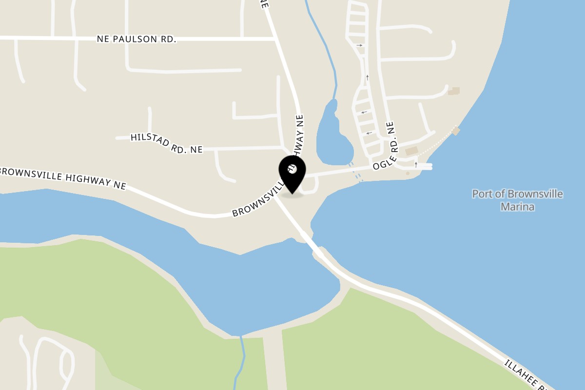 Map showing the location of Taquiza Street Bremerton Taquiza St II on 9730 Brownsville Hwy NE SUITE A in Bremerton
